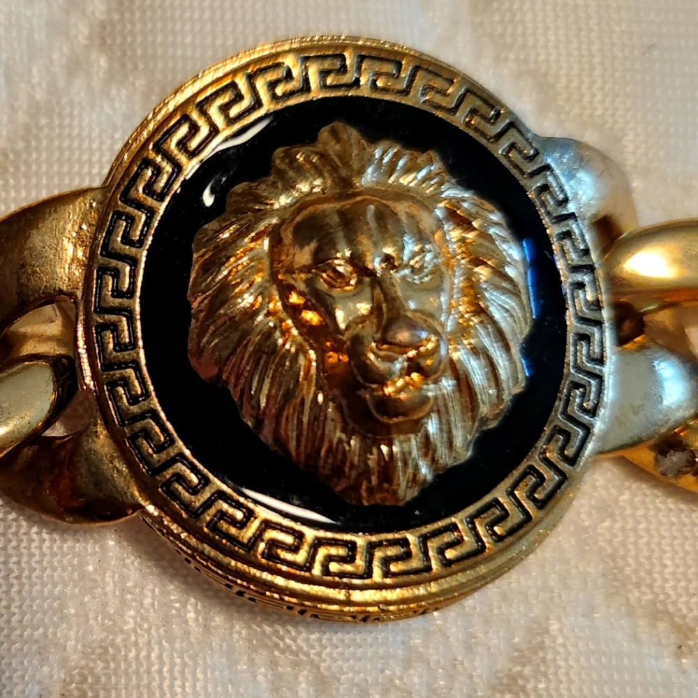 Gold Tone Lion Bracelet